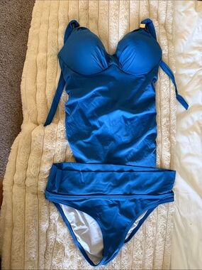 Like New Victoria's Secret Bright Blue Tankini Set 36C/M